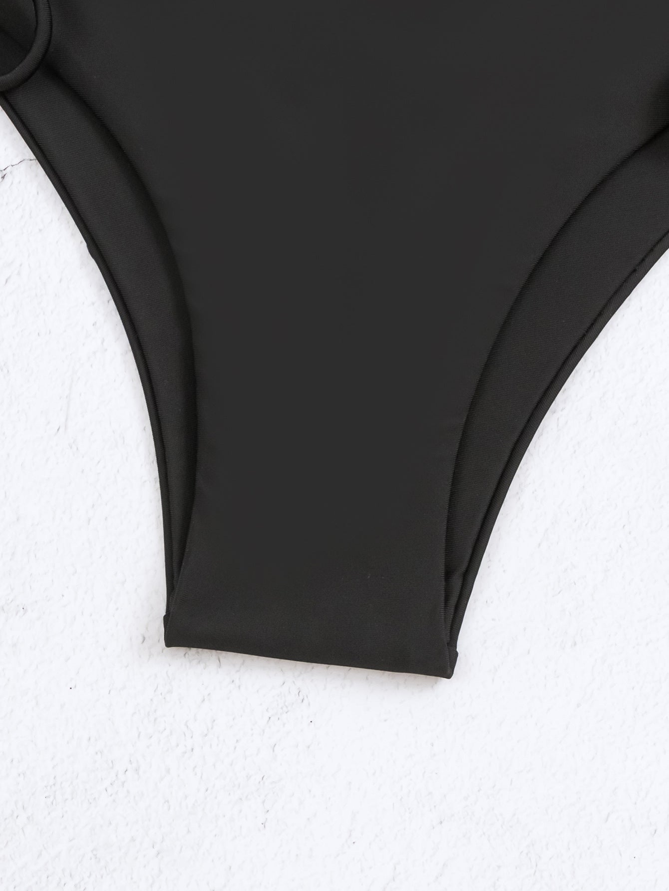 Classic black beach surf high cut bathing suit