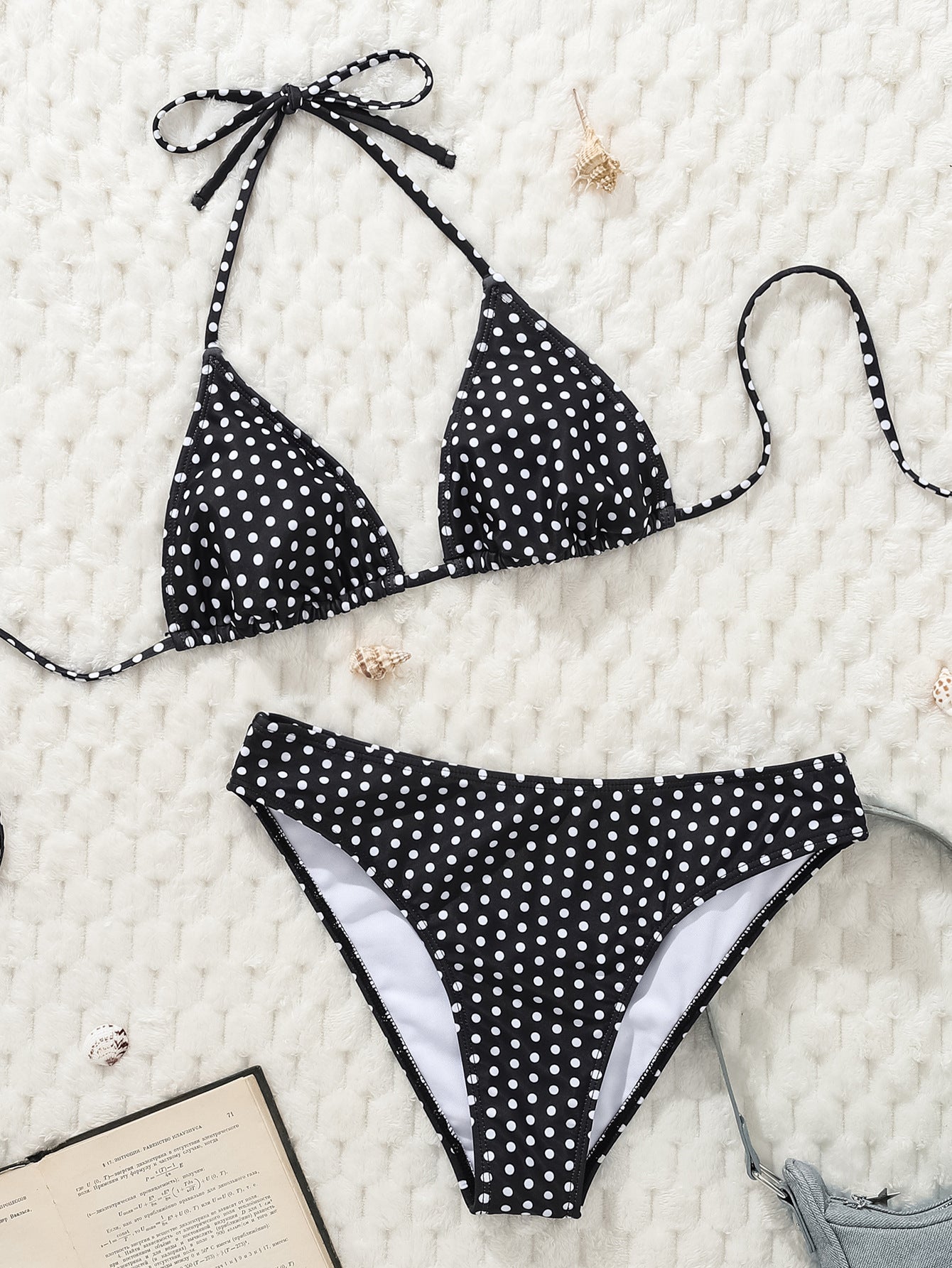 Sexy Polka Dot Strappy Retro Bikini Two-Piece Swimsuit