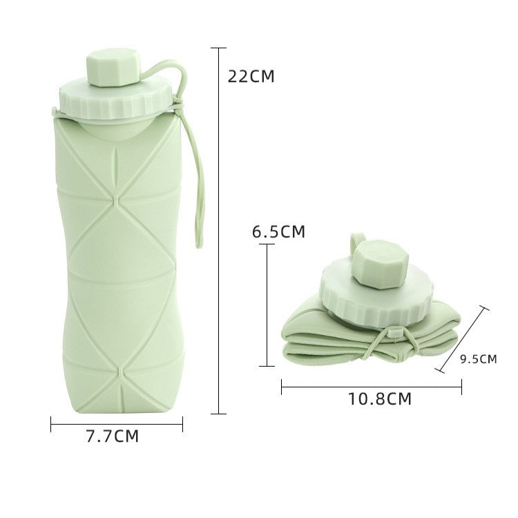 Silicone Foldable Expandable Outdoor Sports Water Bottle
