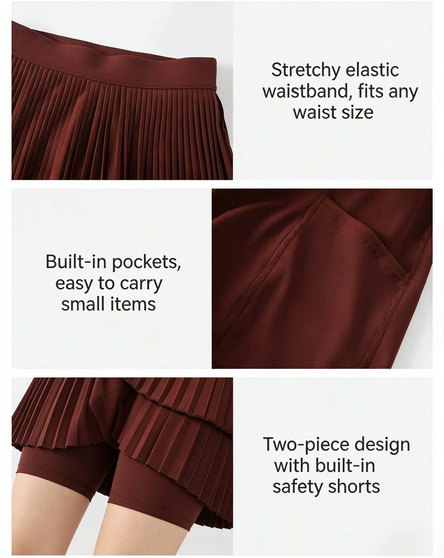 High-Waisted Slimming Sports Skirt for Summer - Anti-Exposure Design