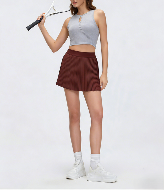 High-Waisted Slimming Sports Skirt for Summer - Anti-Exposure Design