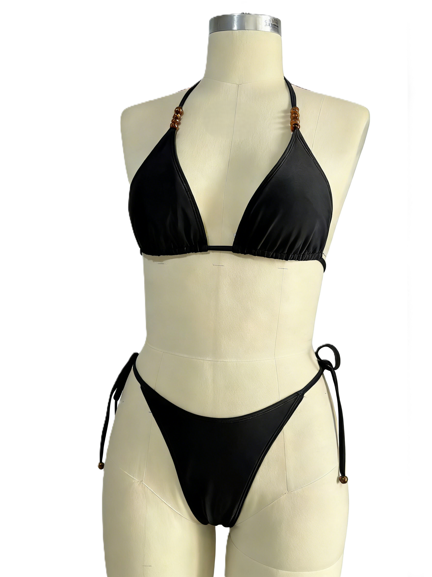 Minimalist Beaded Tie Bikini Sexy Two-Piece Swimsuit
