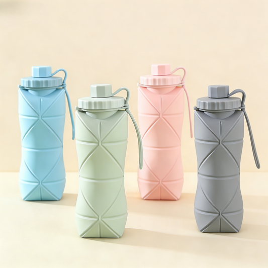Silicone Foldable Expandable Outdoor Sports Water Bottle