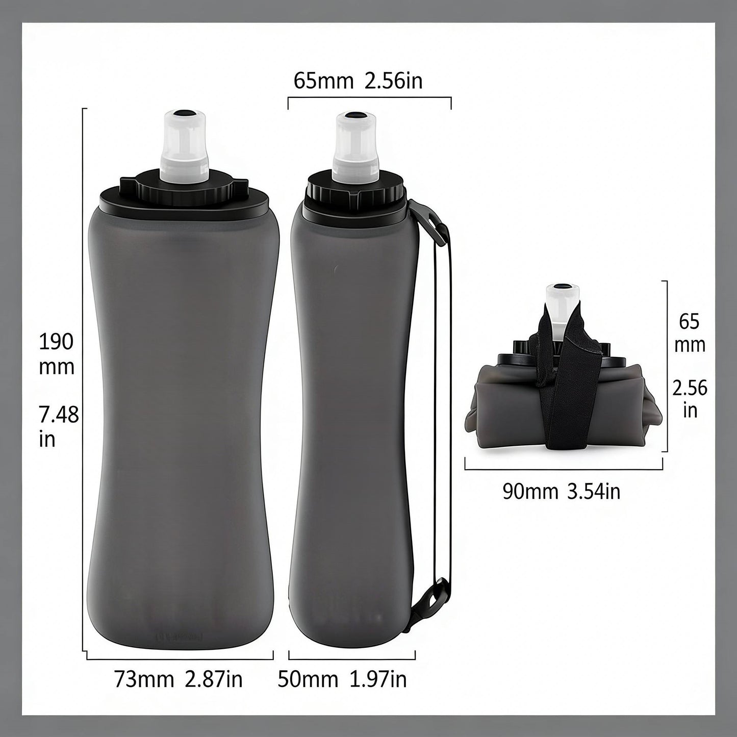Outdoor Portable Squeeze Foldable Water Bottle
