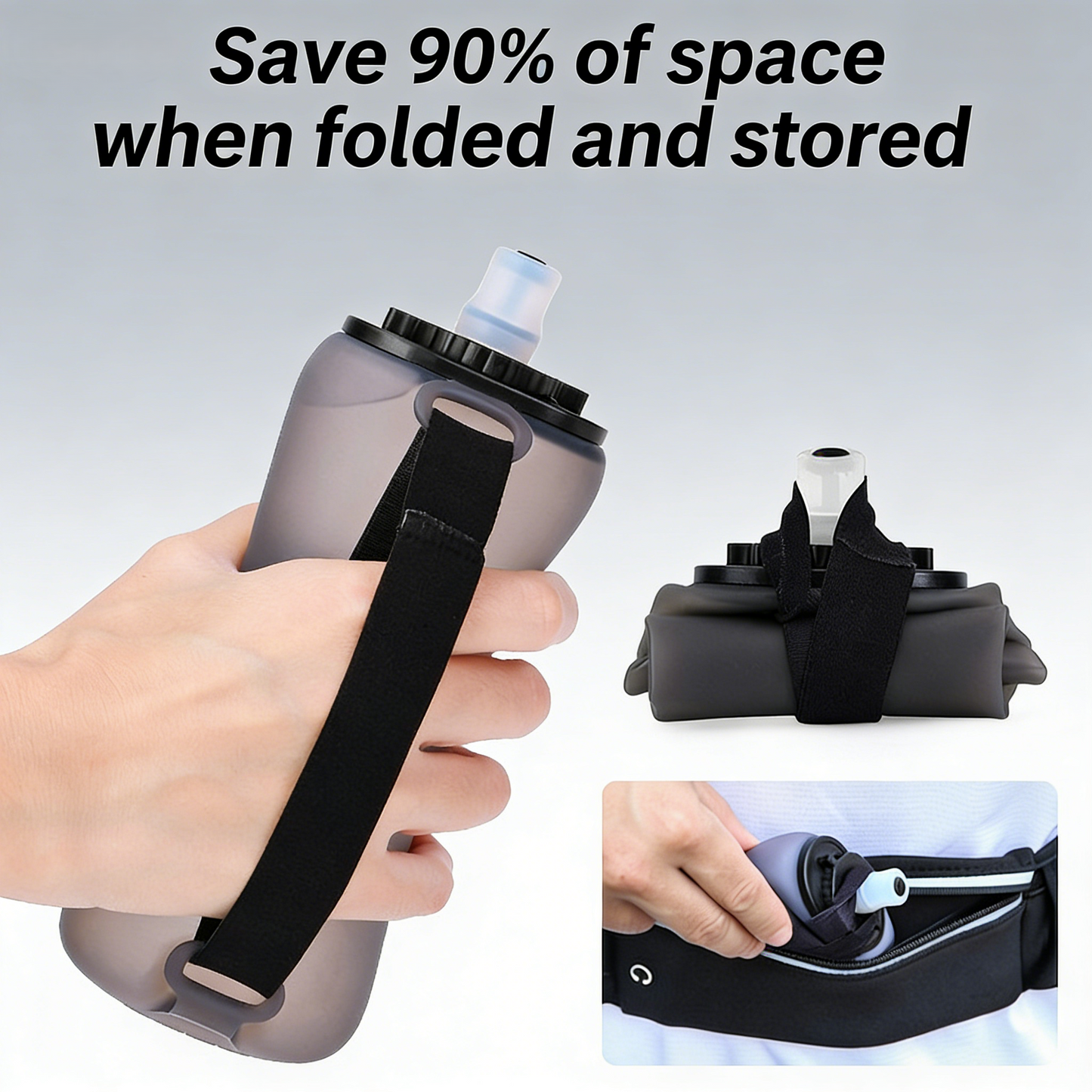Outdoor Portable Squeeze Foldable Water Bottle