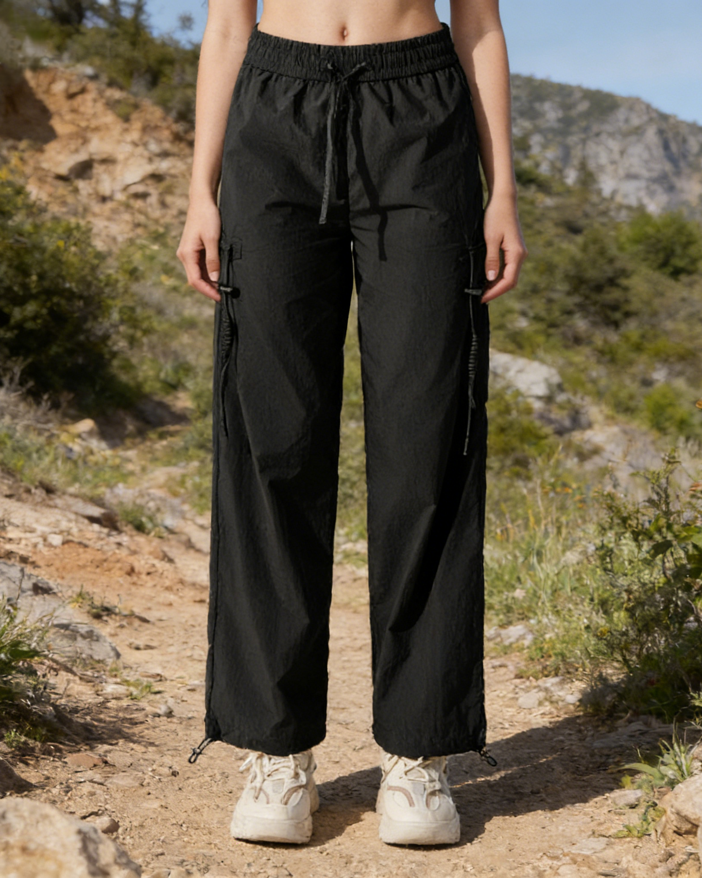 Casual Solid Color Drawstring Outdoor Quick Dry Pants