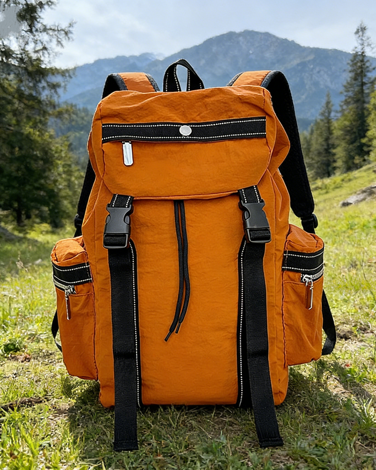 Fashion Color Block Large Capacity Outdoor Hiking Backpack