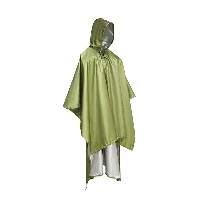 Outdoor Solid Color Hooded Hiking Rain Poncho