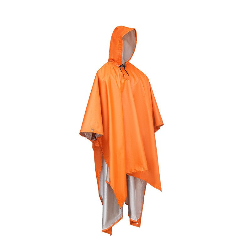 Outdoor Solid Color Hooded Hiking Rain Poncho