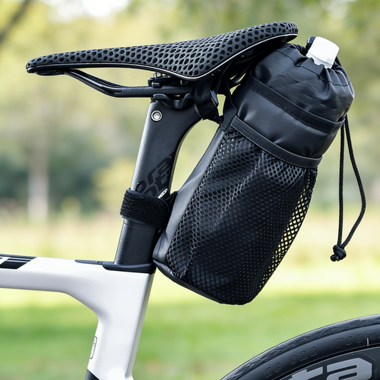 Black Waterproof Bike Water Bottle Bag