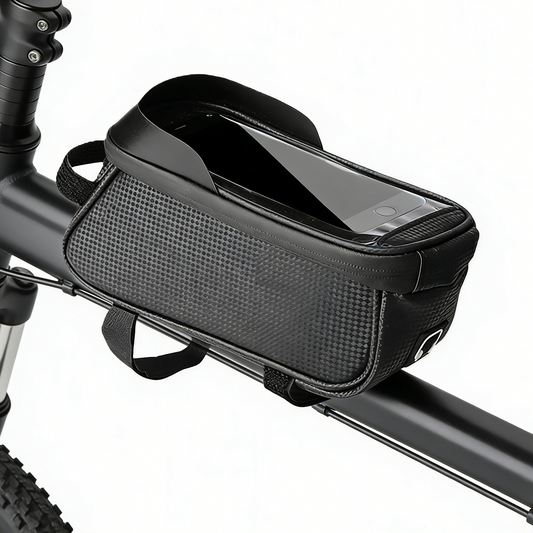 Black Bike Front Beam Phone Storage Bag