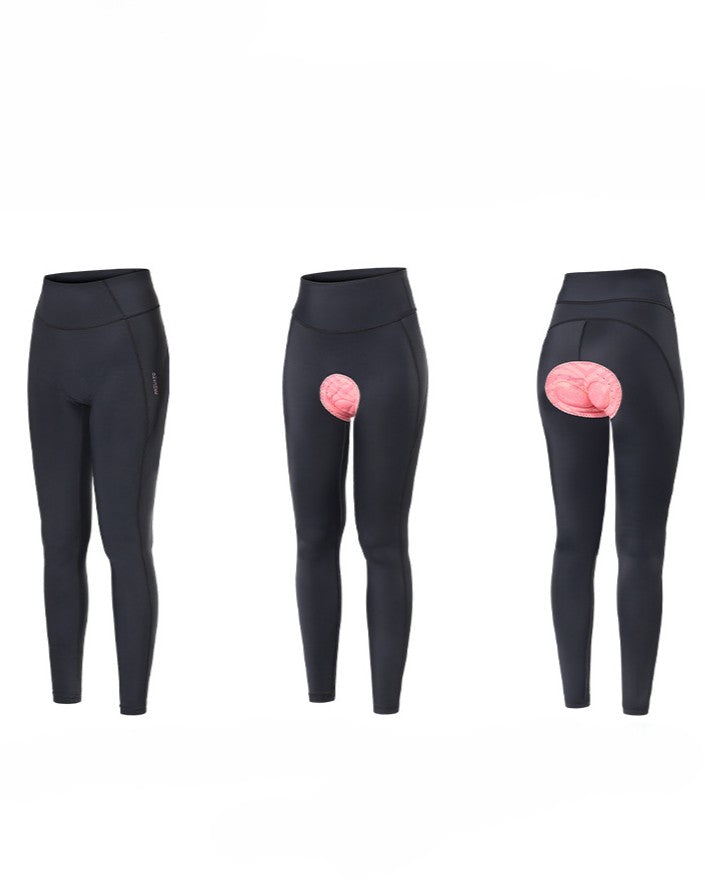 Athletic Black Breathable Cycling Tights