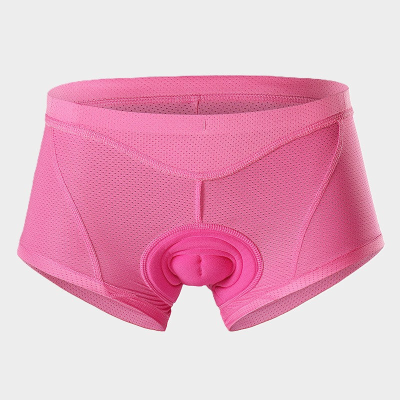 Athletic Solid Color Sponge Pad Quick Dry Cycling Underwear