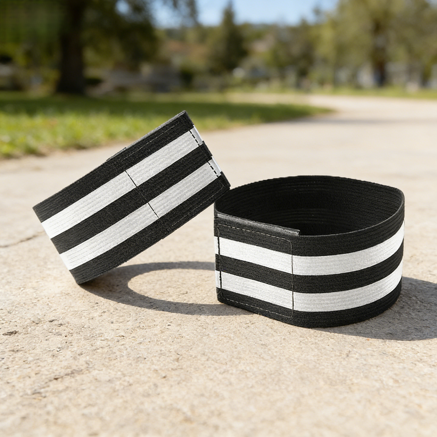 Sporty Color-Block Reflective Ankle Straps