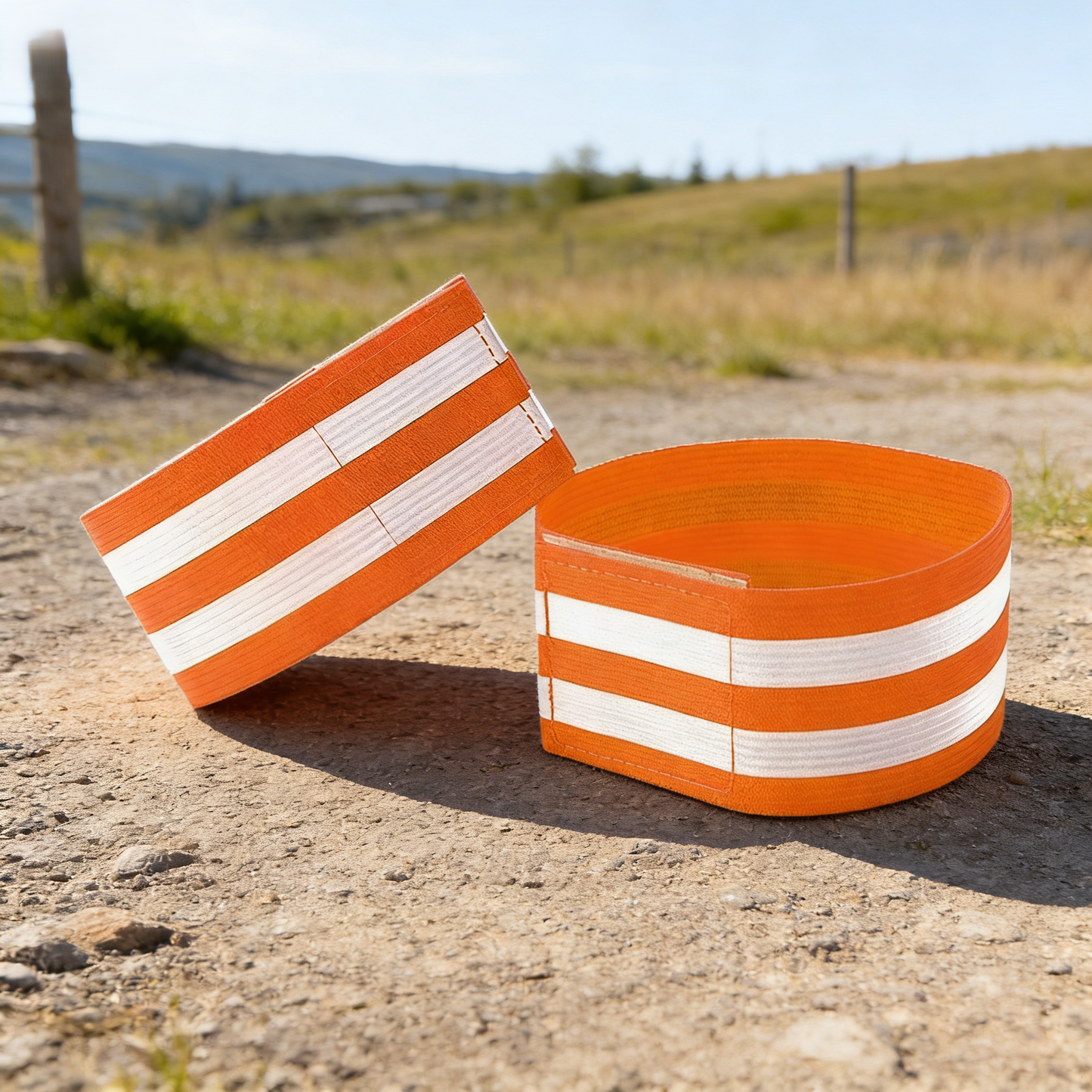 Sporty Color-Block Reflective Ankle Straps