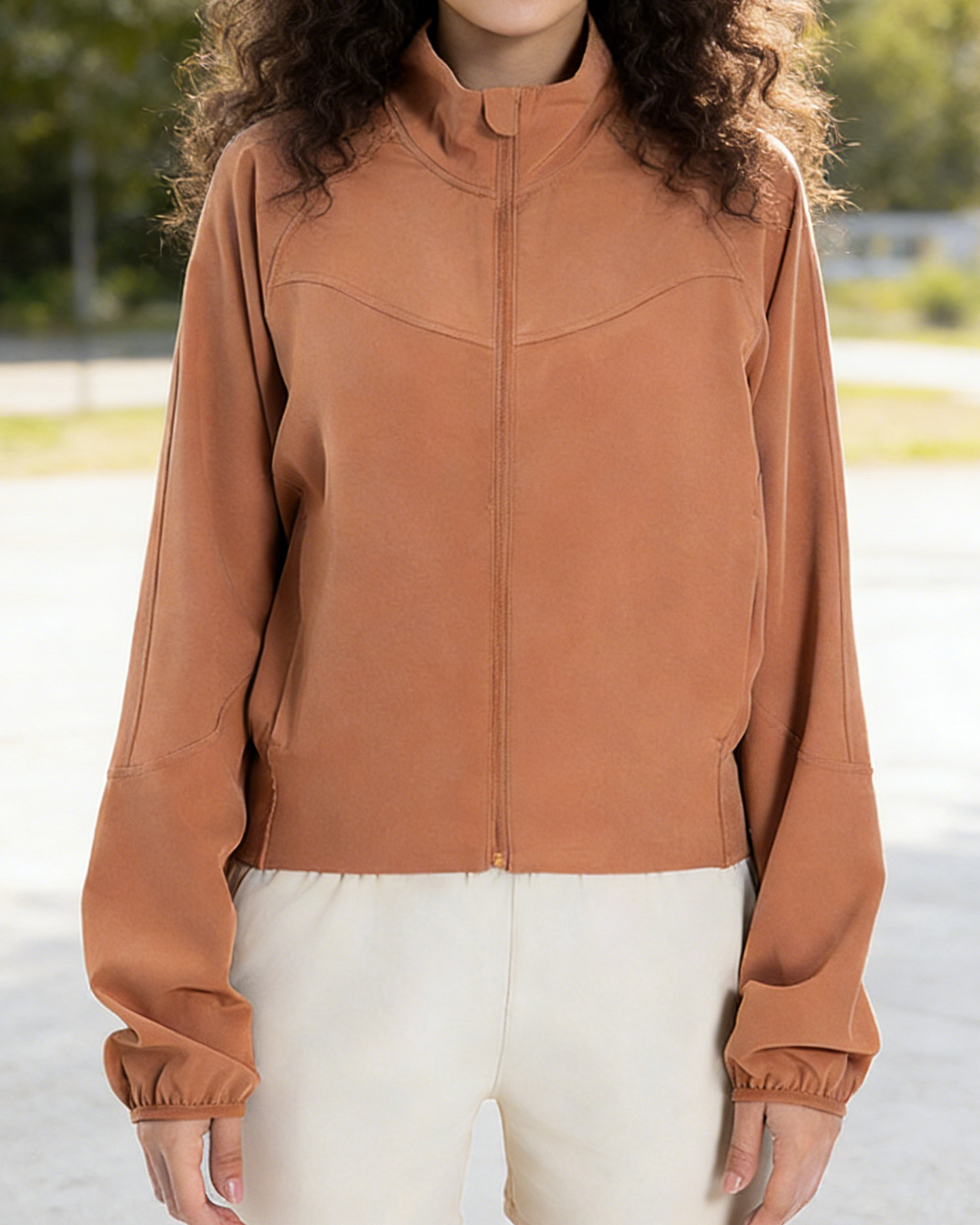 Fashion Solid Color Loose Zip-Up Sun Protection Jacket