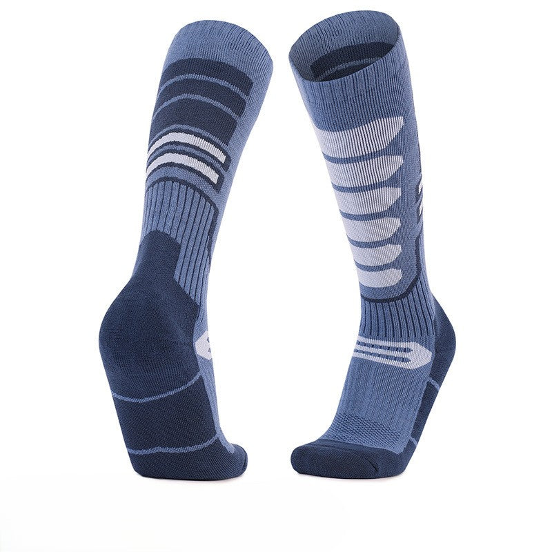 Sporty Color Block Warm Long Ski Socks