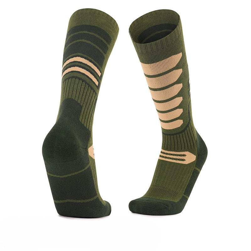 Sporty Color Block Warm Long Ski Socks