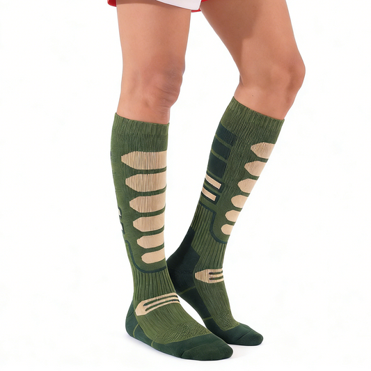 Sporty Color Block Warm Long Ski Socks
