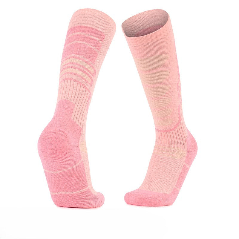 Sporty Color Block Warm Long Ski Socks