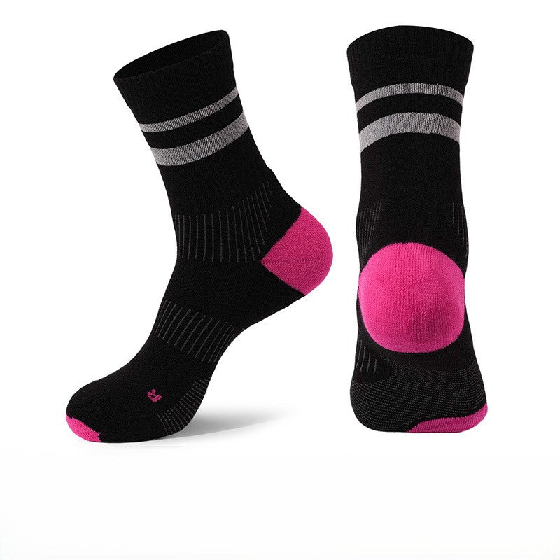 Sports Reflective Color Block Outdoor Socks