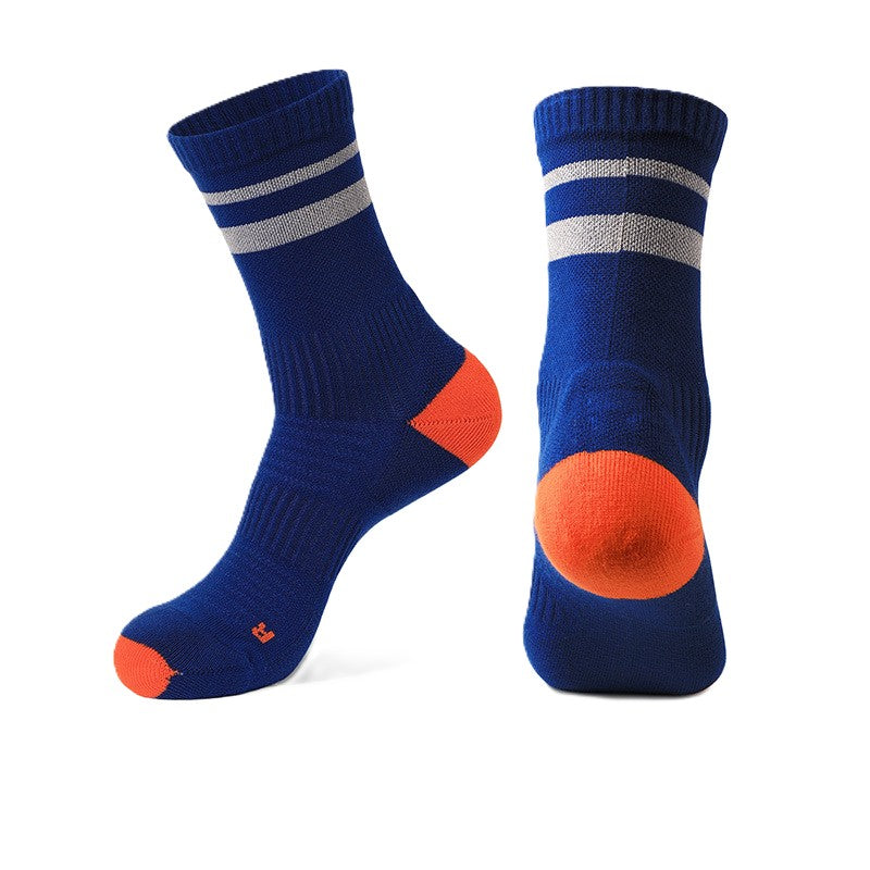 Sports Reflective Color Block Outdoor Socks