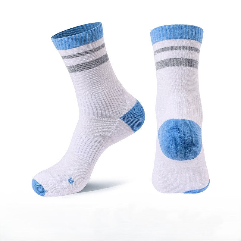 Sports Reflective Color Block Outdoor Socks