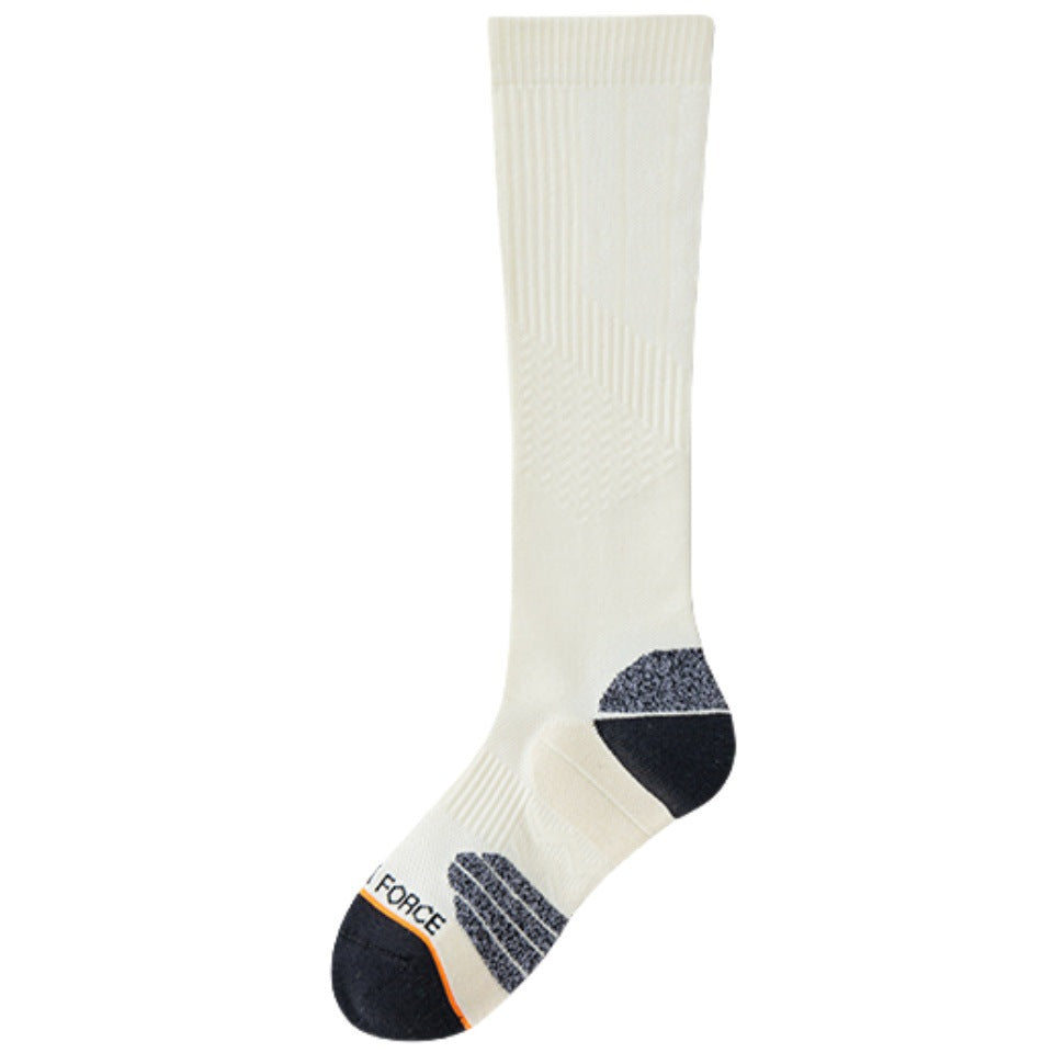 Sports Color Block Anti-Slip Long Cycling Socks