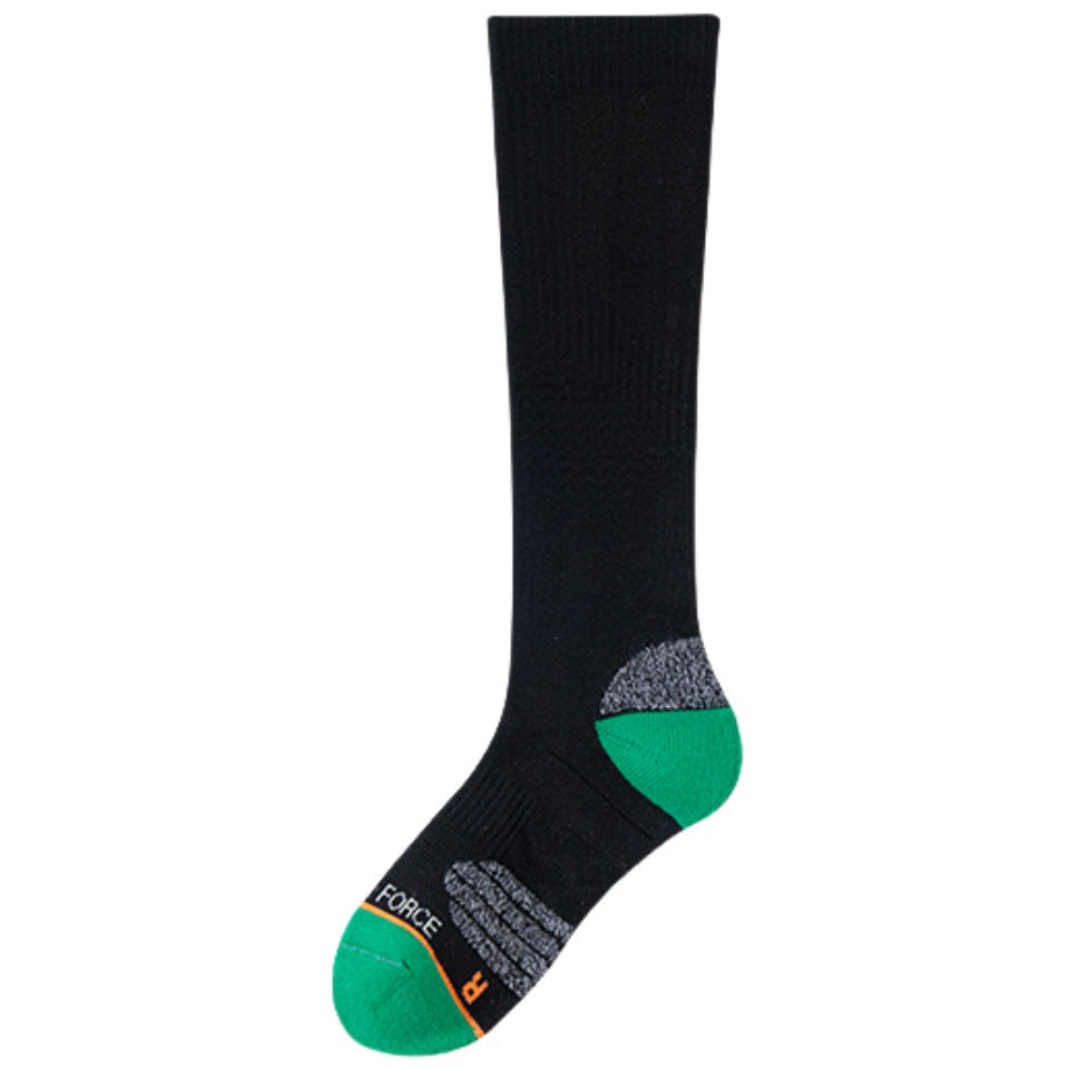 Sports Color Block Anti-Slip Long Cycling Socks