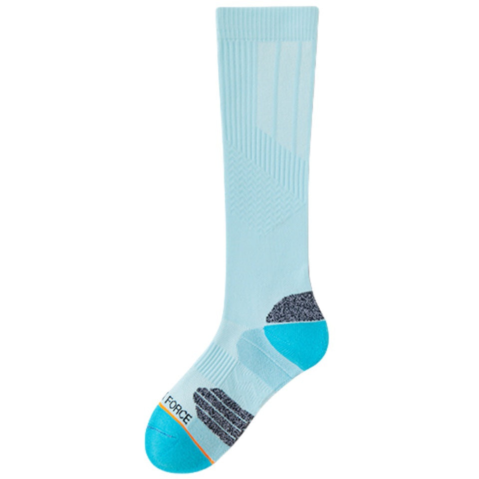 Sports Color Block Anti-Slip Long Cycling Socks