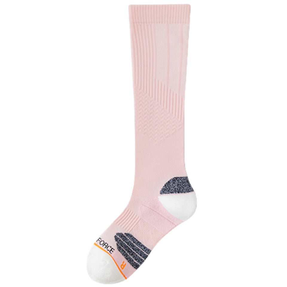 Sports Color Block Anti-Slip Long Cycling Socks