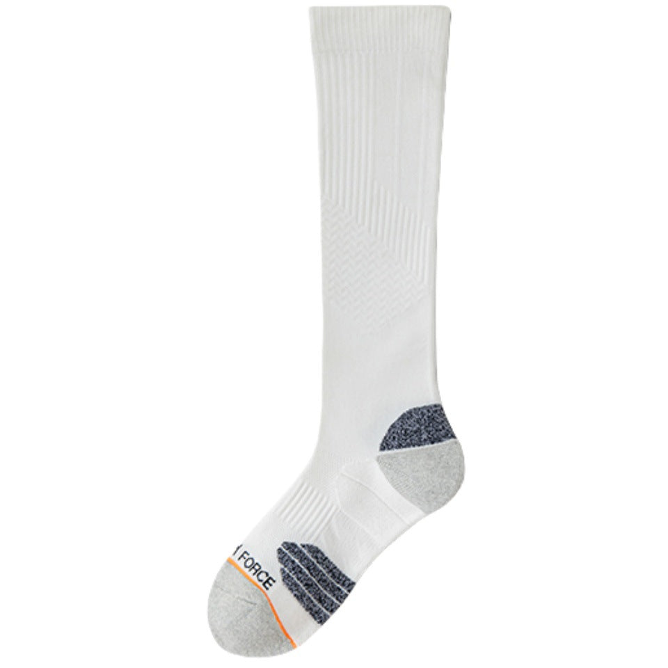 Sports Color Block Anti-Slip Long Cycling Socks
