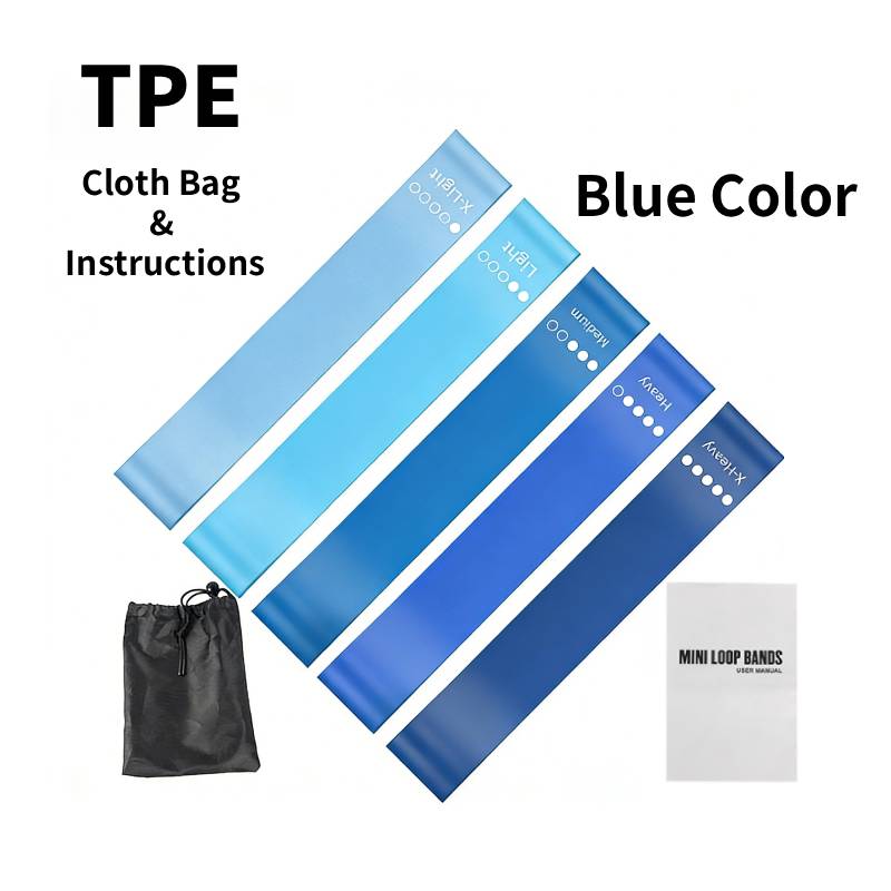 Resistance Loop Exercise Bands with Instruction & Bag, Set of 5