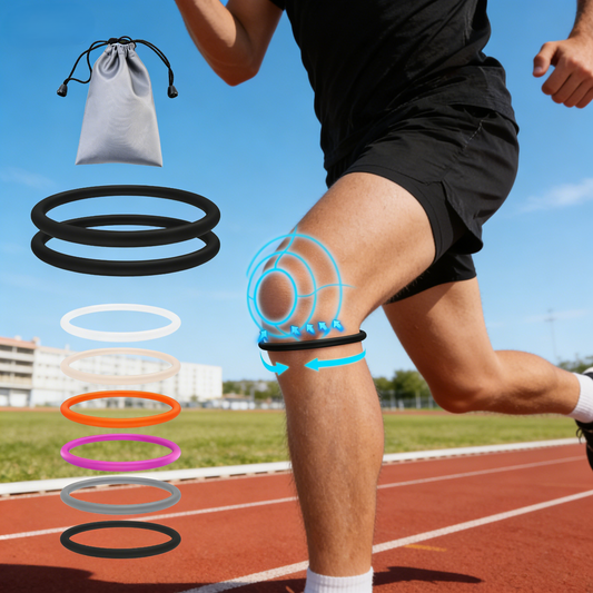 2PCS Silicone Patellar Tendon Support Strap with portable bag