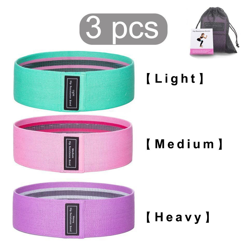 3pcs Stretch Resistance Bands for Workout with storage bag & instruction