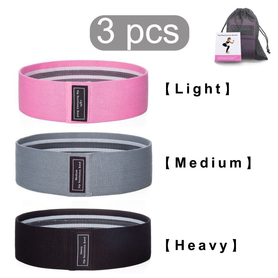 3pcs Stretch Resistance Bands for Workout with storage bag & instruction