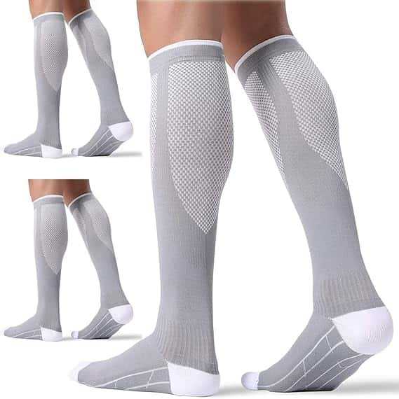 3 Pairs Breathable Compression Socks for Sports