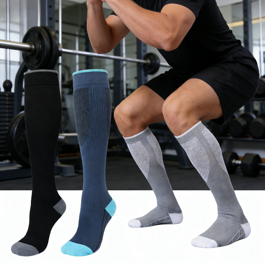 3 Pairs Breathable Compression Socks for Sports