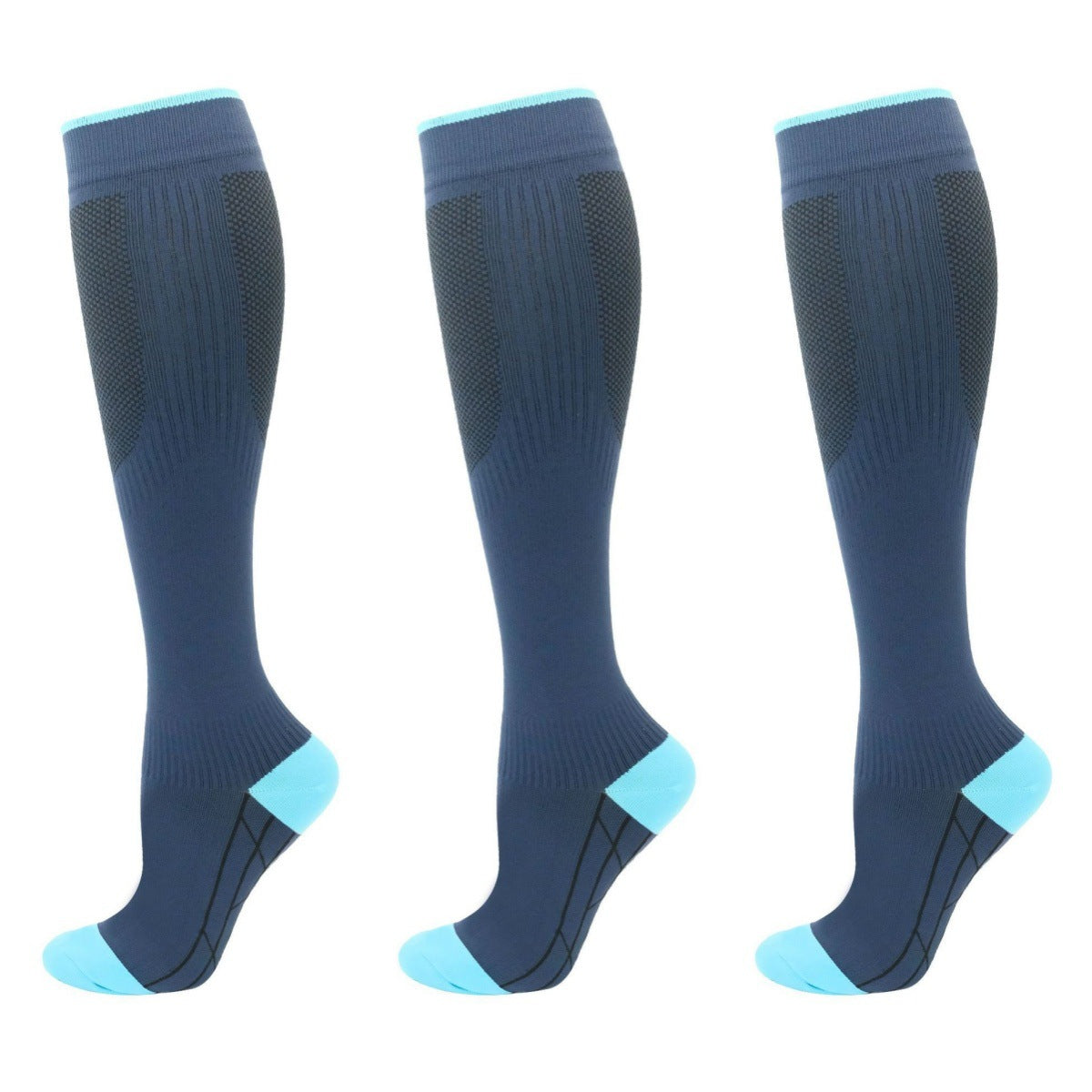 3 Pairs Breathable Compression Socks for Sports