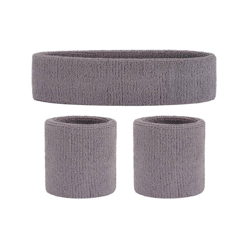 Stripe Breathable Sports Headband & Wristband Set for Workout