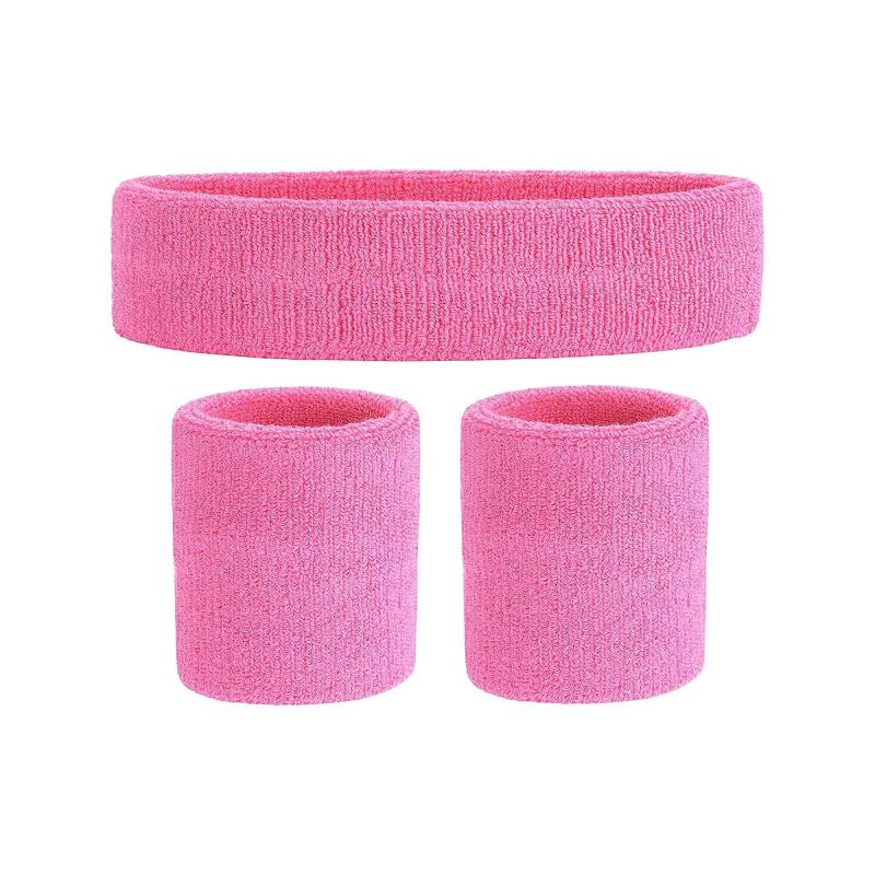 Stripe Breathable Sports Headband & Wristband Set for Workout
