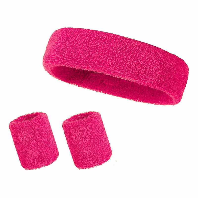 Stripe Breathable Sports Headband & Wristband Set for Workout