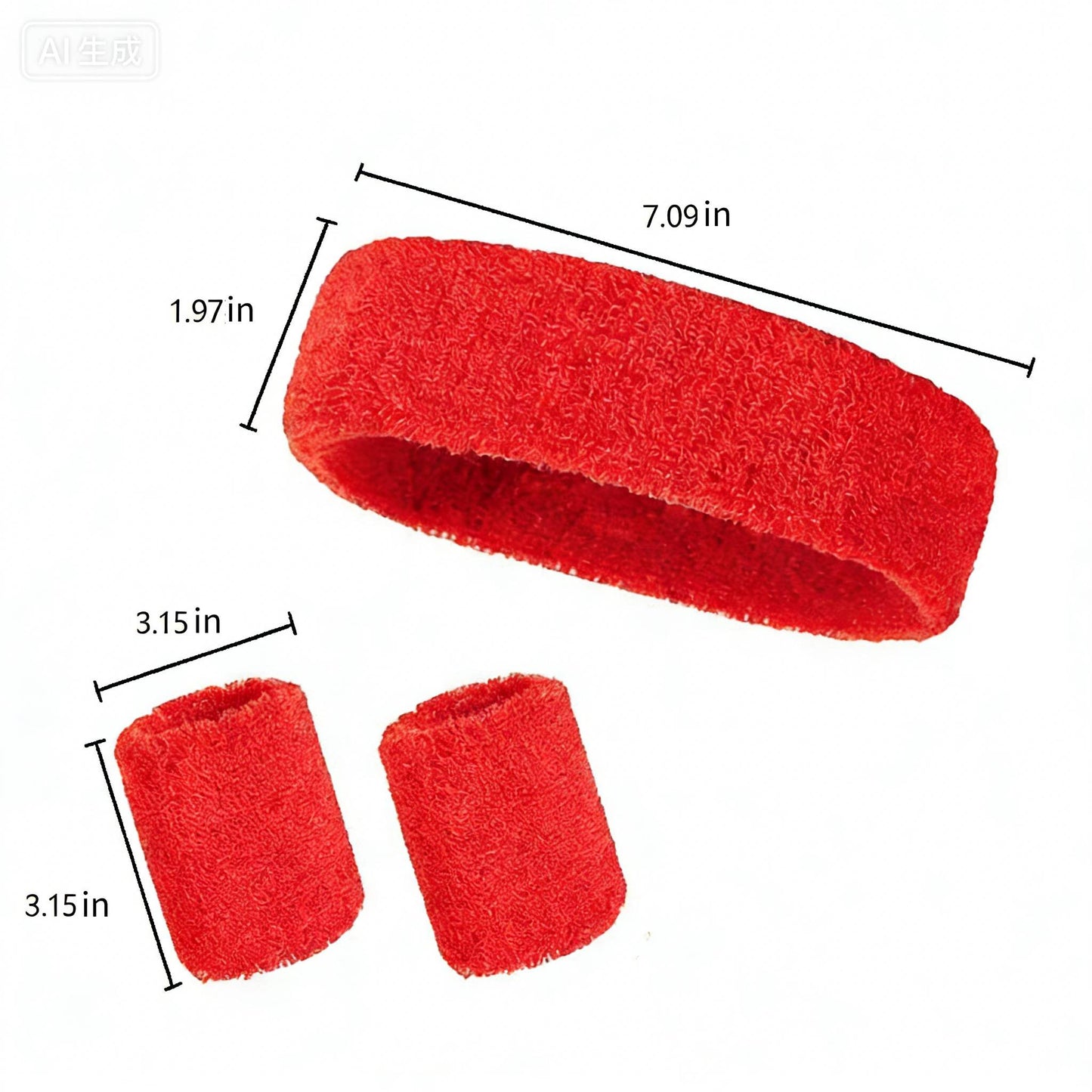 Sports 3-in-1 Sweat Set – Head Wrist Bands for Workout
