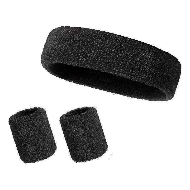 Sports 3-in-1 Sweat Set – Head Wrist Bands for Workout