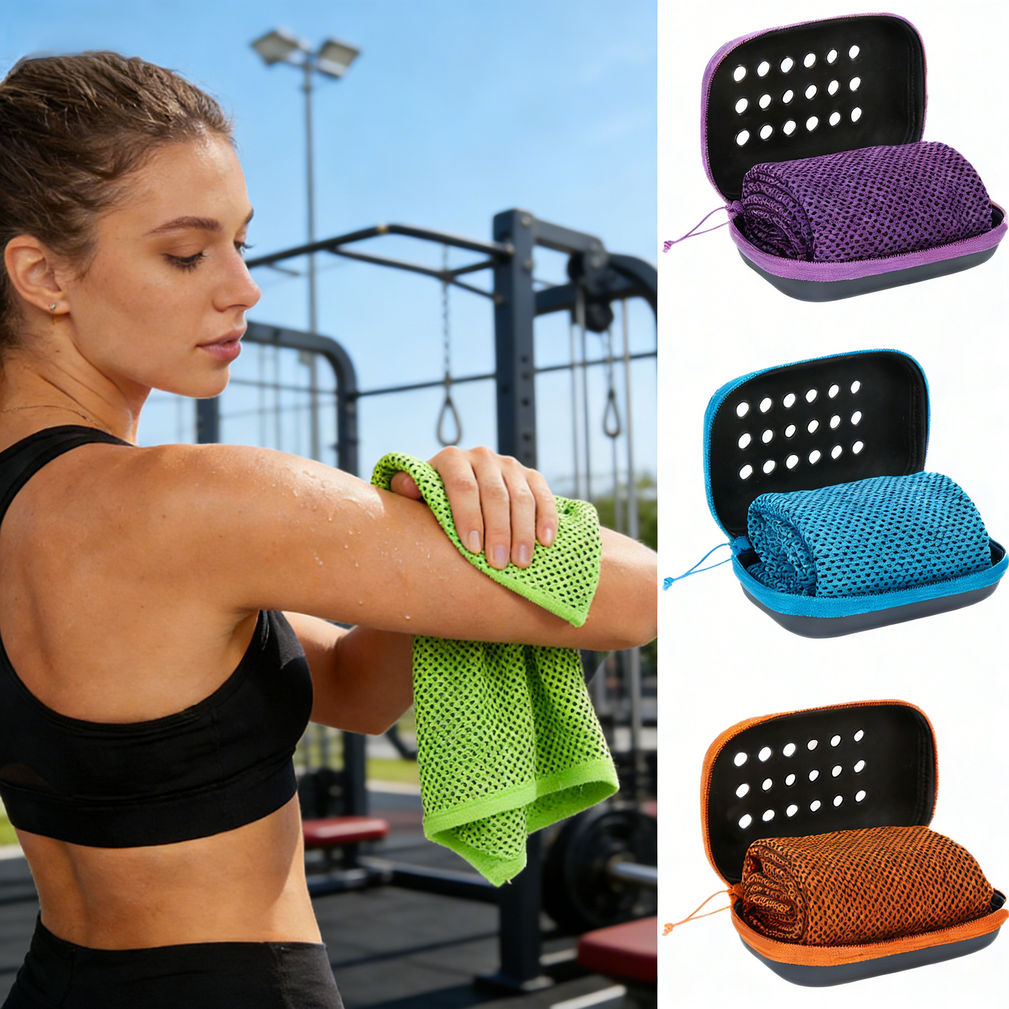 EVA Box Quick Dry Sweat Outdoor Sports Gym Cooling Towel