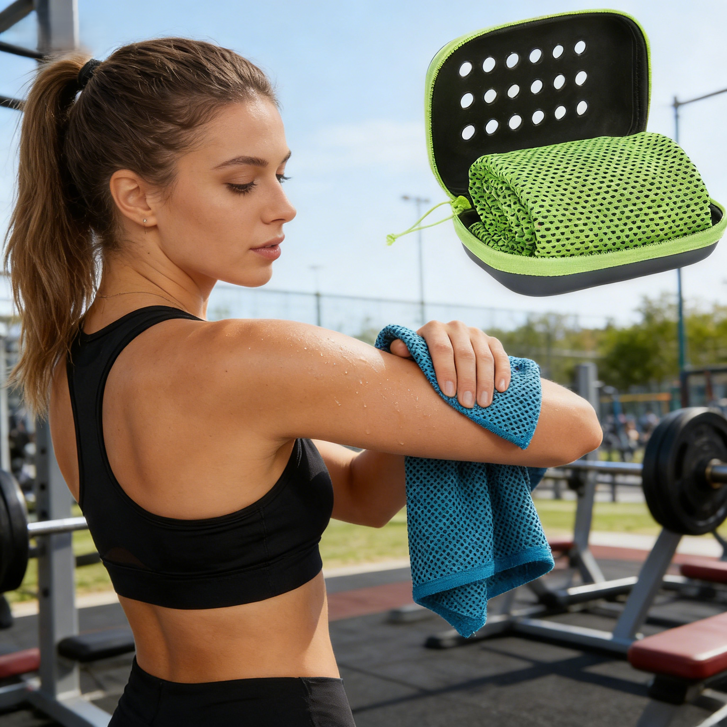 EVA Box Quick Dry Sweat Outdoor Sports Gym Cooling Towel