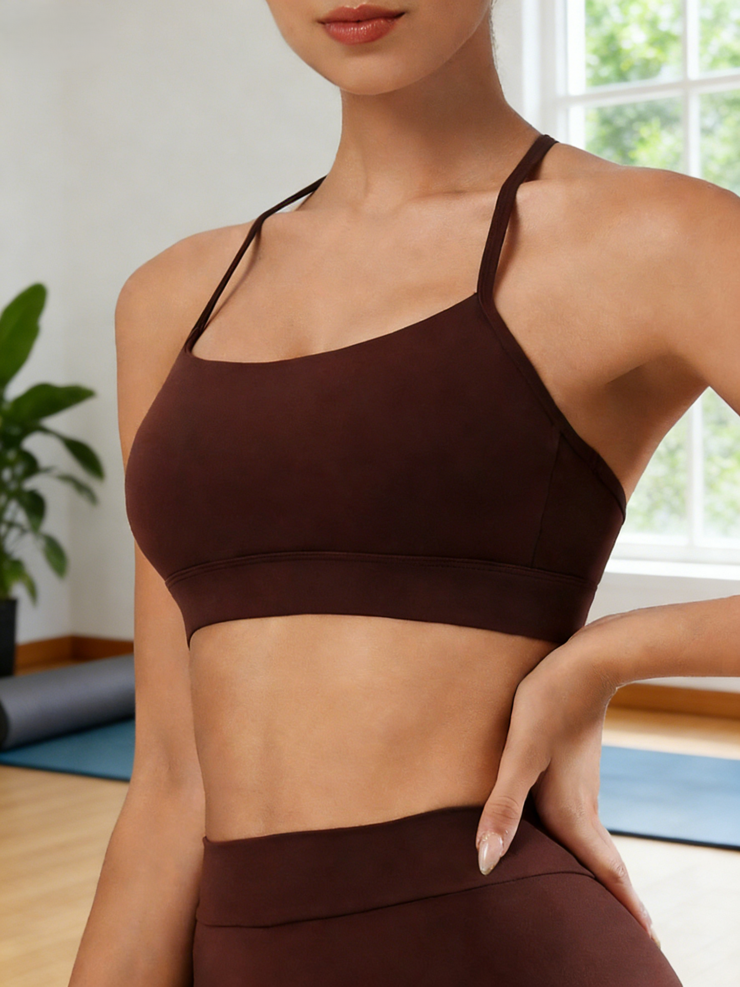 Shockproof Quick Dry Yoga Fitness Y Back Sports Bras for Women