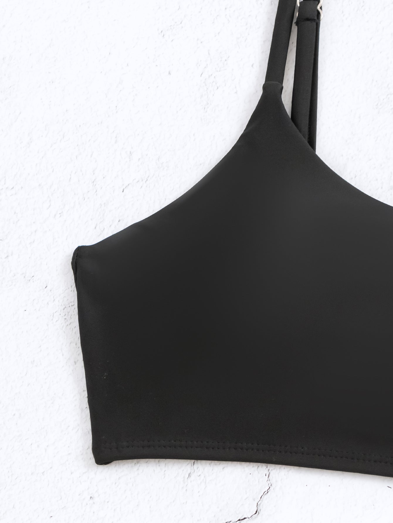 Classic black beach surf high cut bathing suit