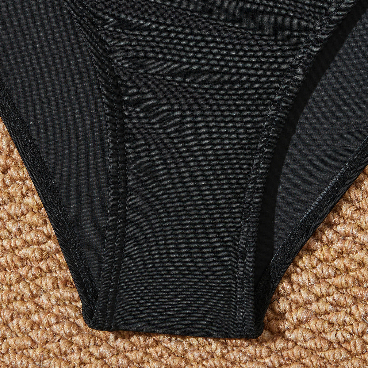Basic solid Long-sleeve One-Piece Surf Suit Rashguard