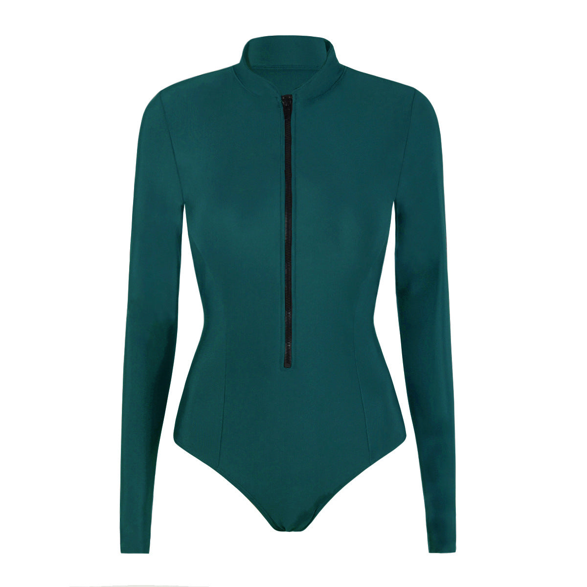 Basic solid Long-sleeve One-Piece Surf Suit Rashguard